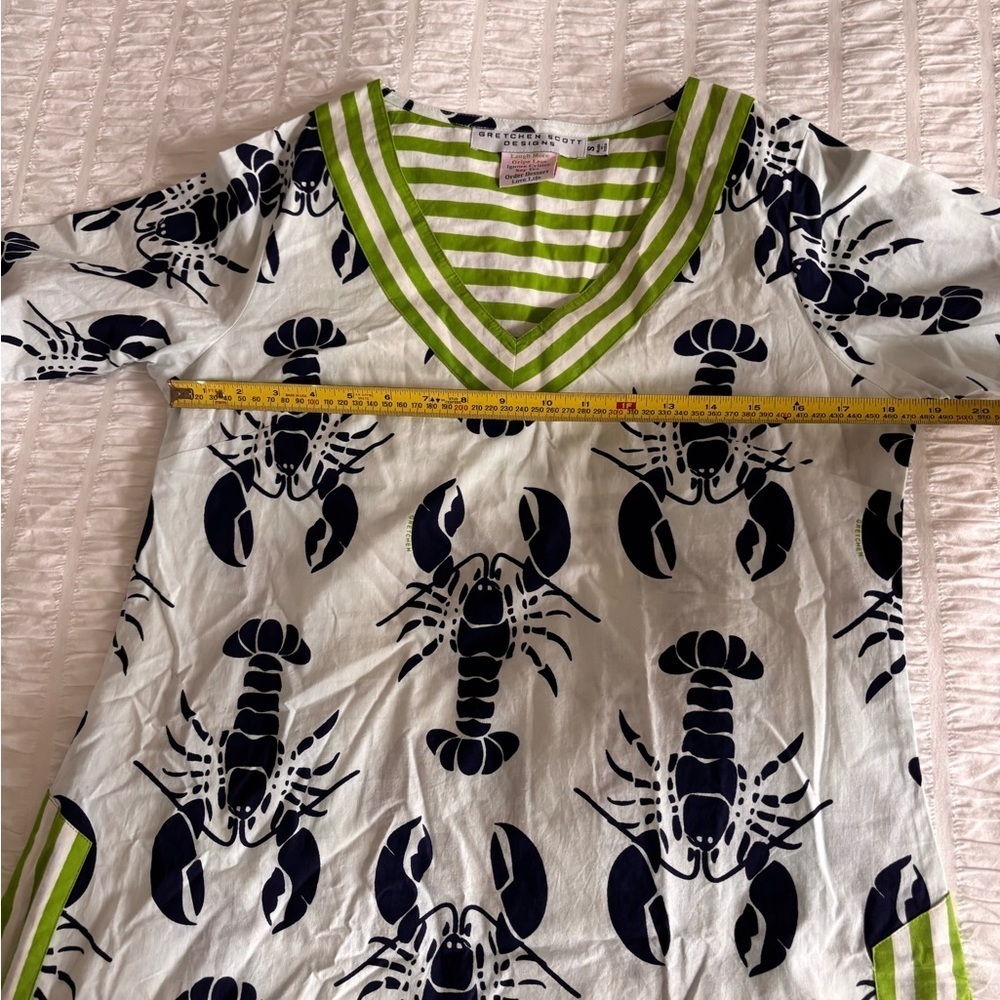 Lobster Print Tunic with Green Accents - Picture 5 of 9